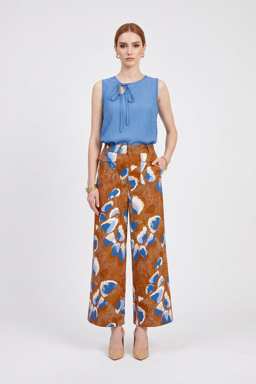 Paulina High-Waist Flap Pocket Wide-Leg Pantalón 731159 LAD - Reina Diaz