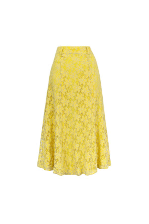 Peonía Lace A - Line Midi Falda - Reina Diaz