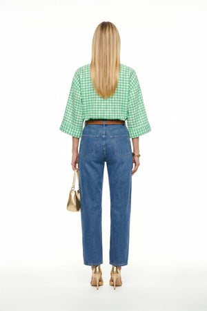 Rebeca Striped Oversize Blusa - Reina Diaz