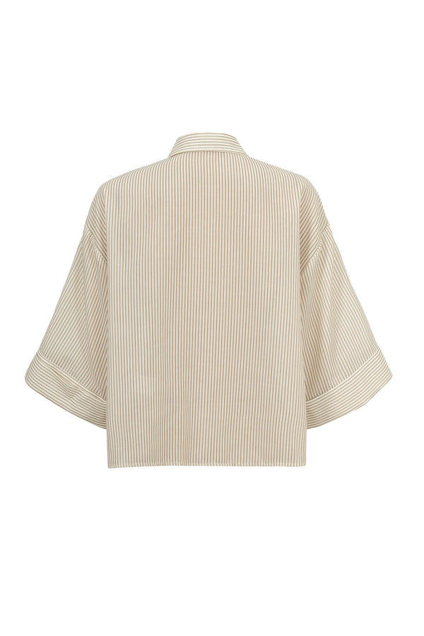 Rebeca Striped Oversize Blusa - Reina Diaz