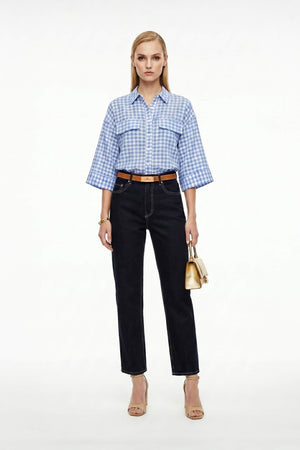 Rebeca Striped Oversize Blusa - Reina Diaz