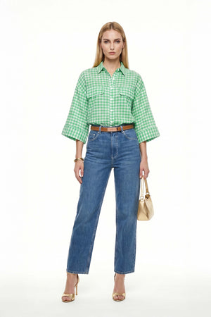 Rebeca Striped Oversize Blusa - Reina Diaz