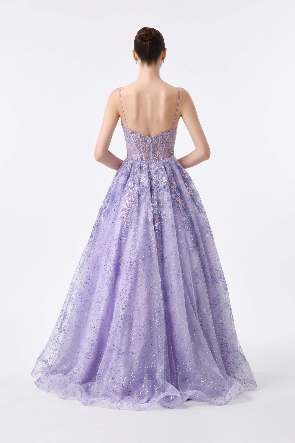 Regina Corset Sequin Maxi Vestido 421469 LIL - Reina Diaz