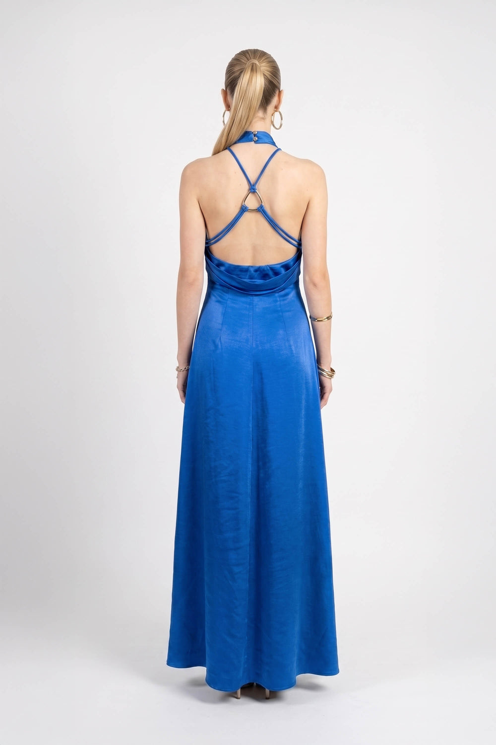 Renata Halter Cowl-Neck Maxi Vestido 526261 ZAF - Reina Diaz