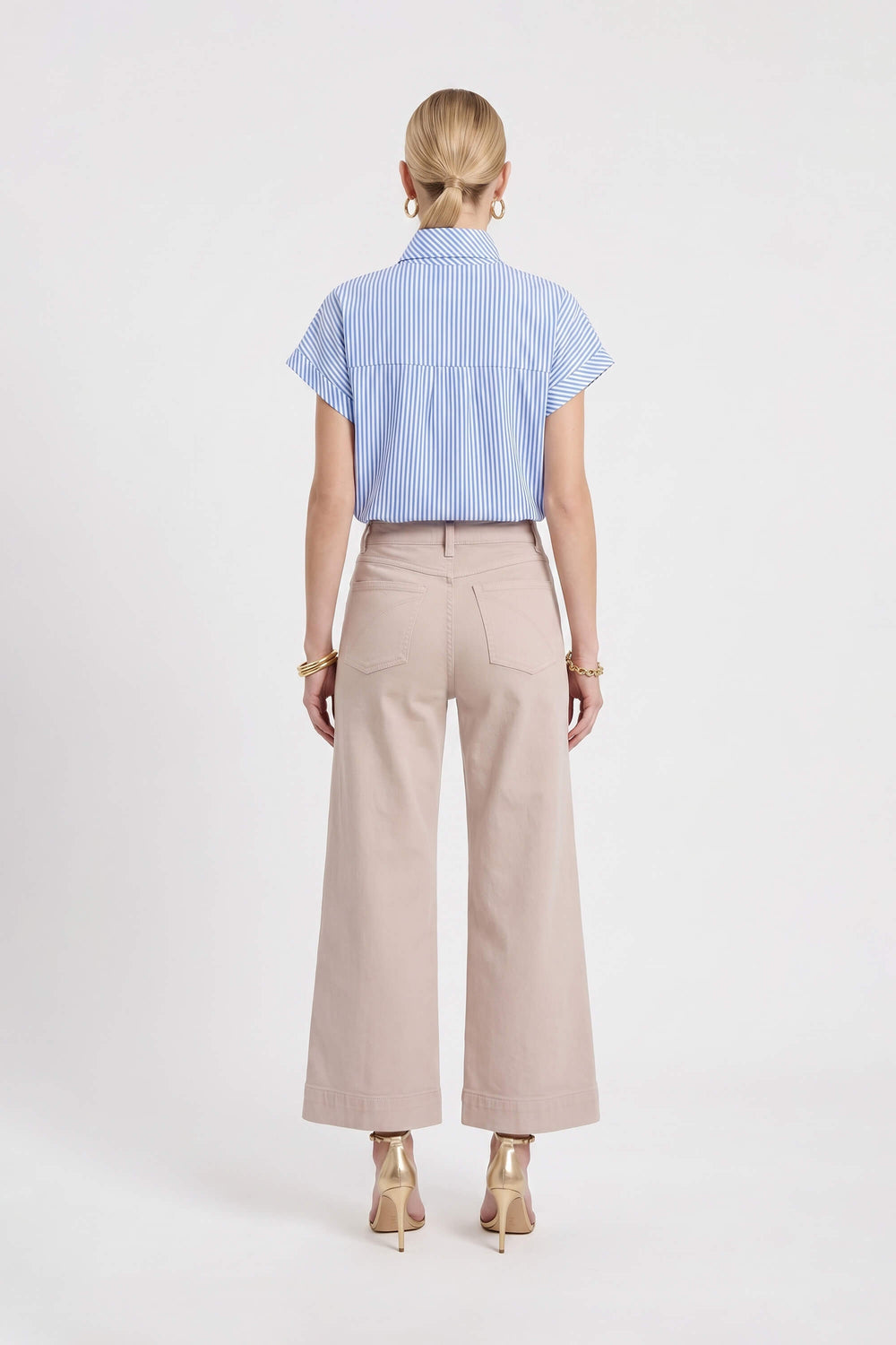 Renata High-Waist Wide-Leg Pantalón 731148 ARE - Reina Diaz