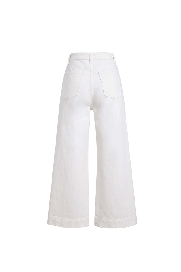 Renata High-Waist Wide-Leg Pantalón 731148 BCO - Reina Diaz