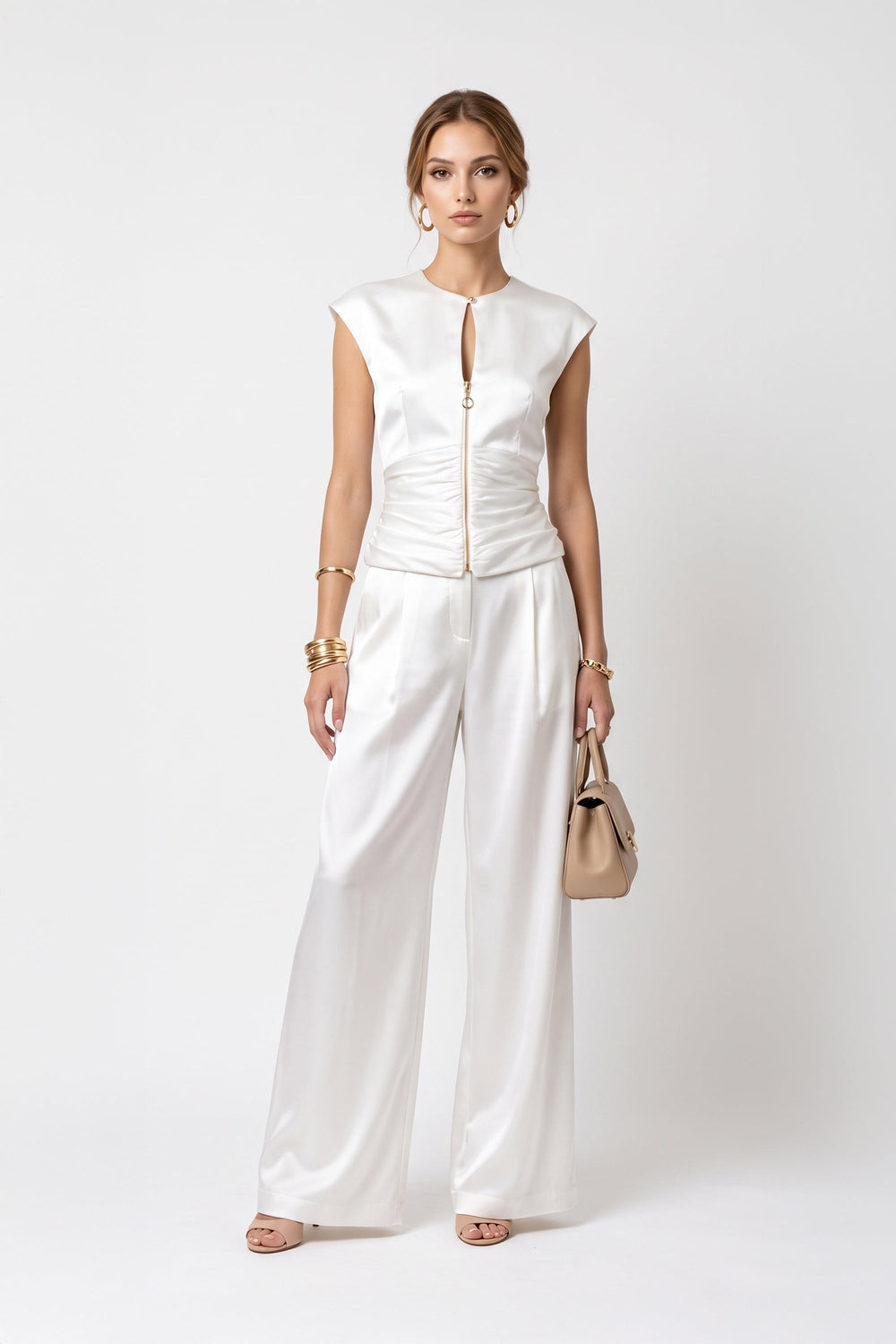Renata High-Waist Wide-Leg Pants 532140 HUE - Reina Diaz