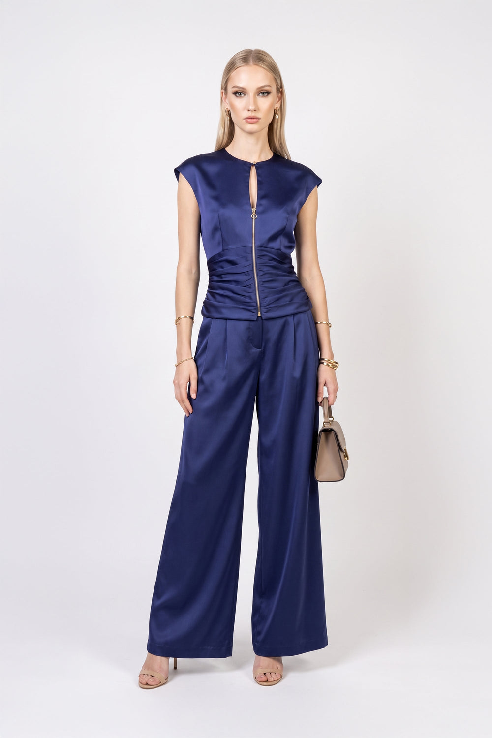 Renata High-Waist Wide-Leg Pants 532140 MAR - Reina Diaz