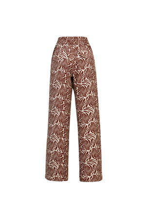 Renata Pleated High-Waist Wide-Leg Pantalón 731163MAR/MOC/OLI/VIN - Reina Diaz
