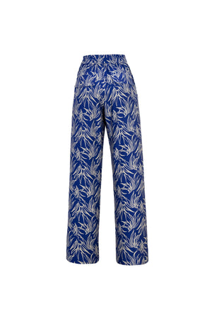 Renata Pleated High-Waist Wide-Leg Pantalón 731163MAR/MOC/OLI/VIN - Reina Diaz