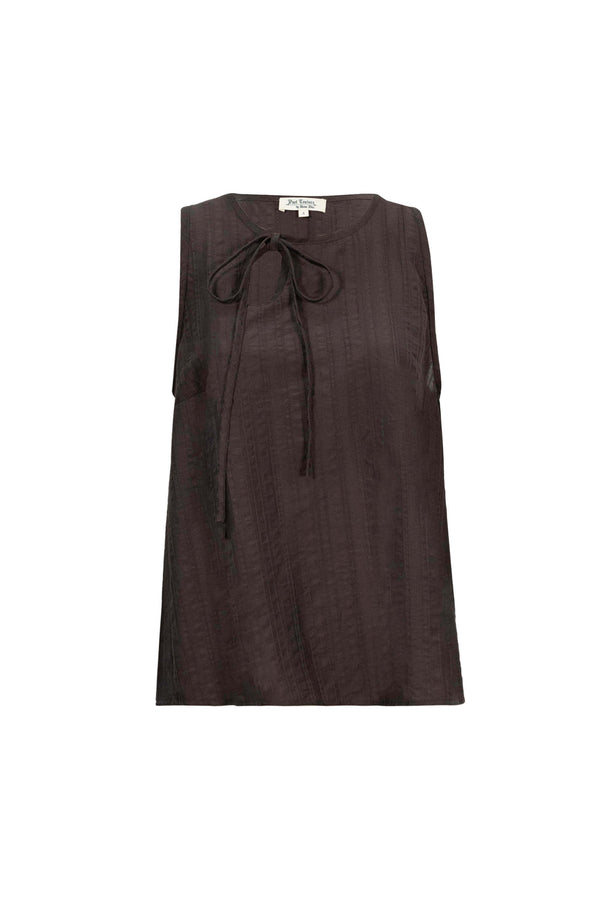 Renata Tie-Neck Keyhole Sleeveless Blusa 753041 CHO - Reina Diaz