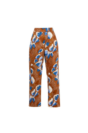 Romina Abstract Print Straight-Leg Pantalón 731174 LAD - Reina Diaz