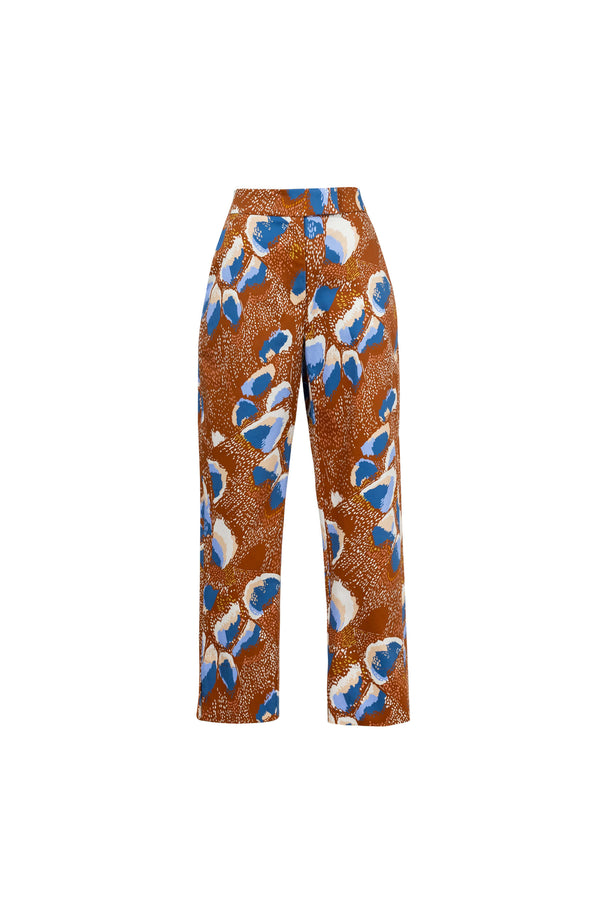Romina Abstract Print Straight-Leg Pantalón 731174 LAD - Reina Diaz