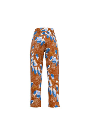 Romina Abstract Print Straight-Leg Pantalón 731174 LAD - Reina Diaz