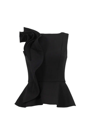 Ruby Ruffle Peplum Saco - Reina Diaz