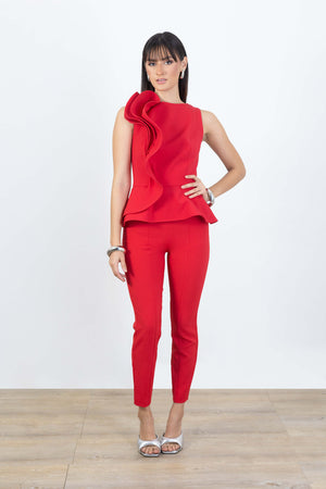 Ruby Ruffle Peplum Vest - Reina Diaz