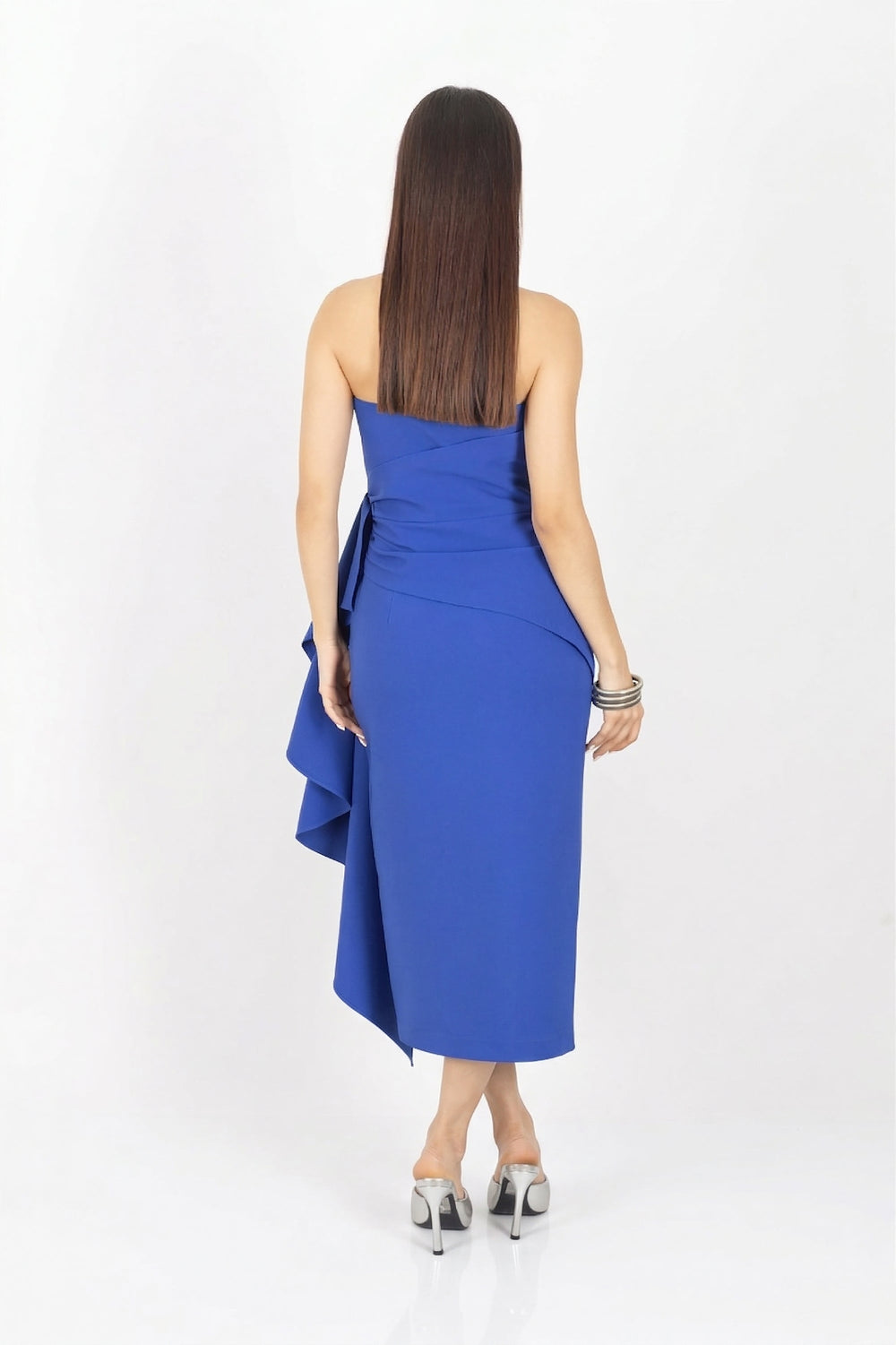 Ryleigh Strapless Midi Vestido - Reina Diaz