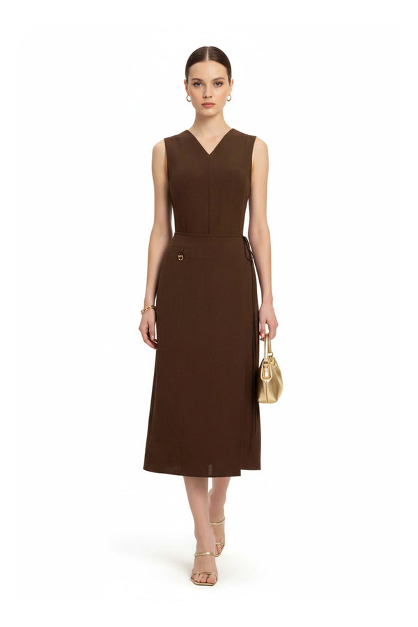 Saige V - Neck Vestido - Reina Diaz