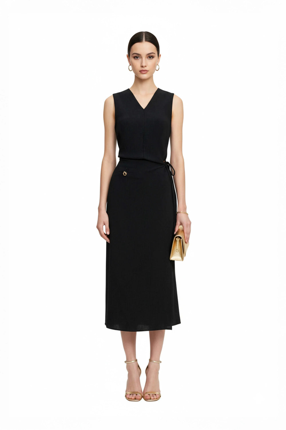 Saige V - Neck Vestido - Reina Diaz