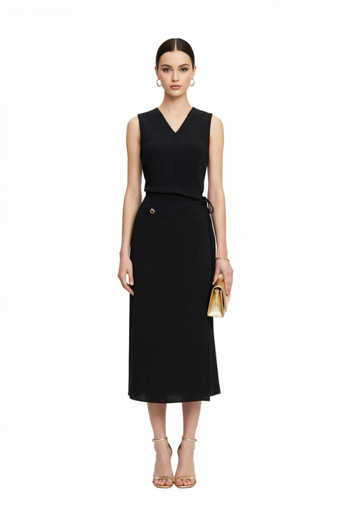 Saige V - Neck Vestido - Reina Diaz