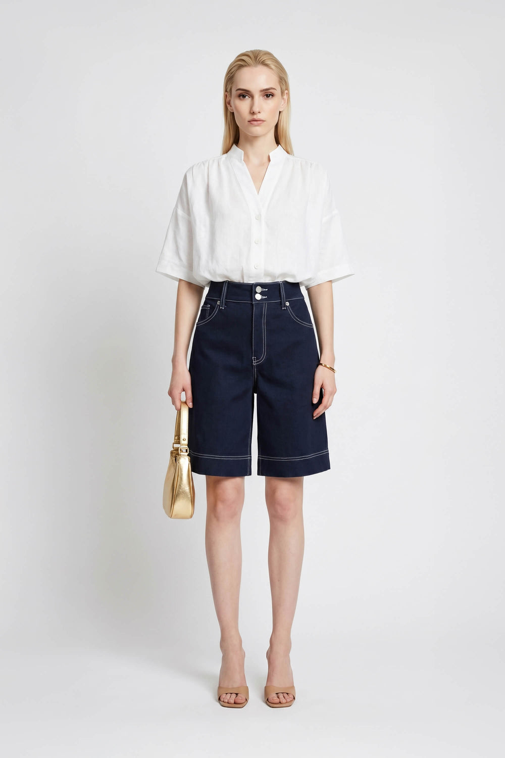 Silvia Cropped Volume Blusa - Reina Diaz