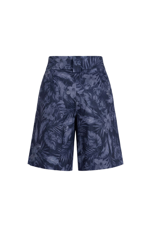 Silvia High-Waist Tropical Shorts 731071 MAR - Reina Diaz