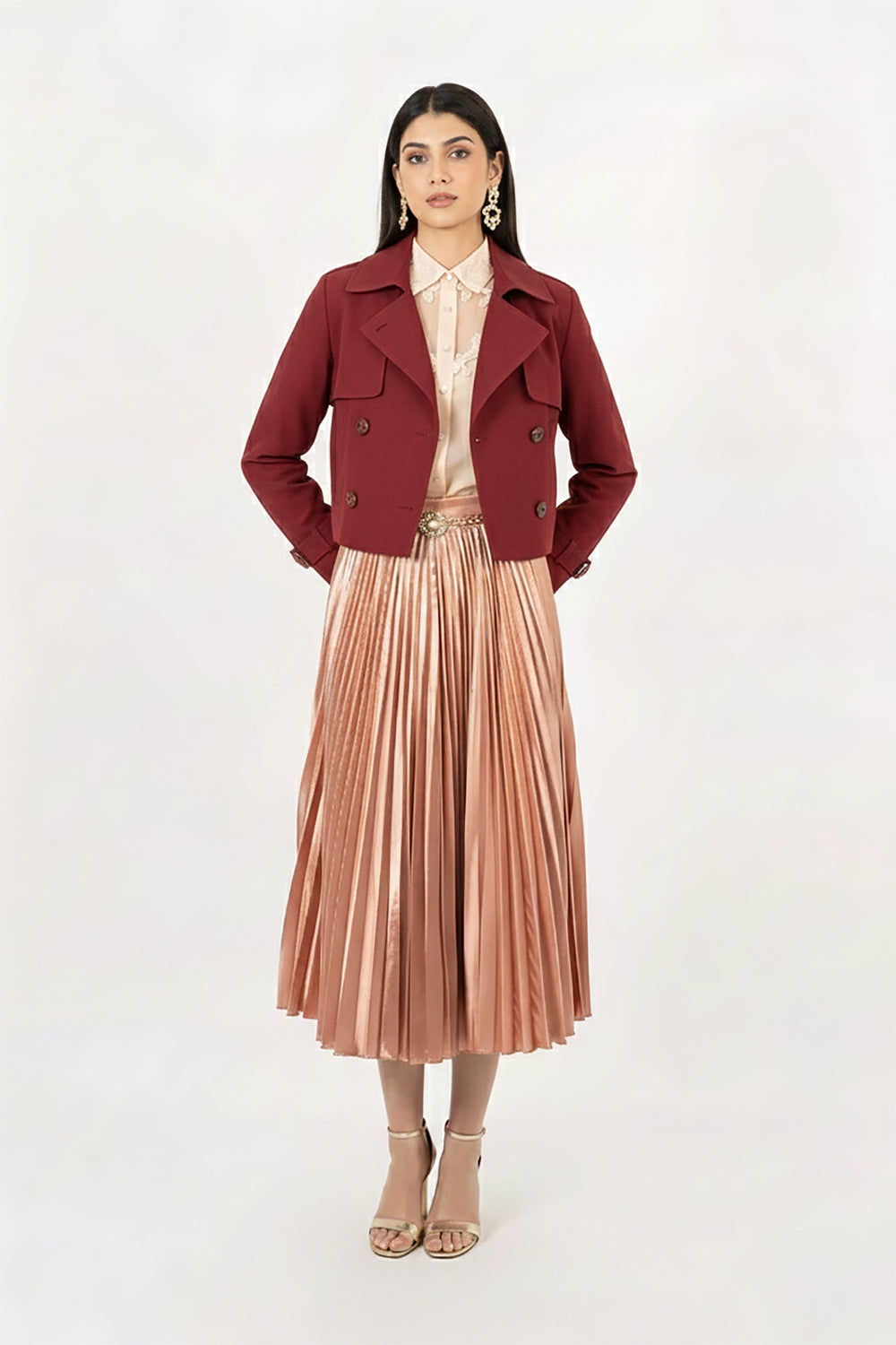 Sofía Cropped Trench Jacket - Reina Diaz