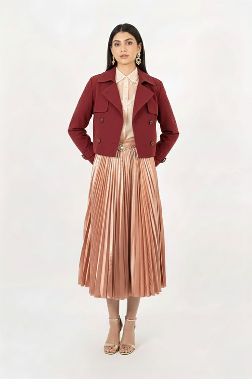 Sofía Cropped Trench Jacket - Reina Diaz