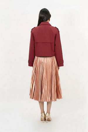 Sofía Cropped Trench Jacket - Reina Diaz