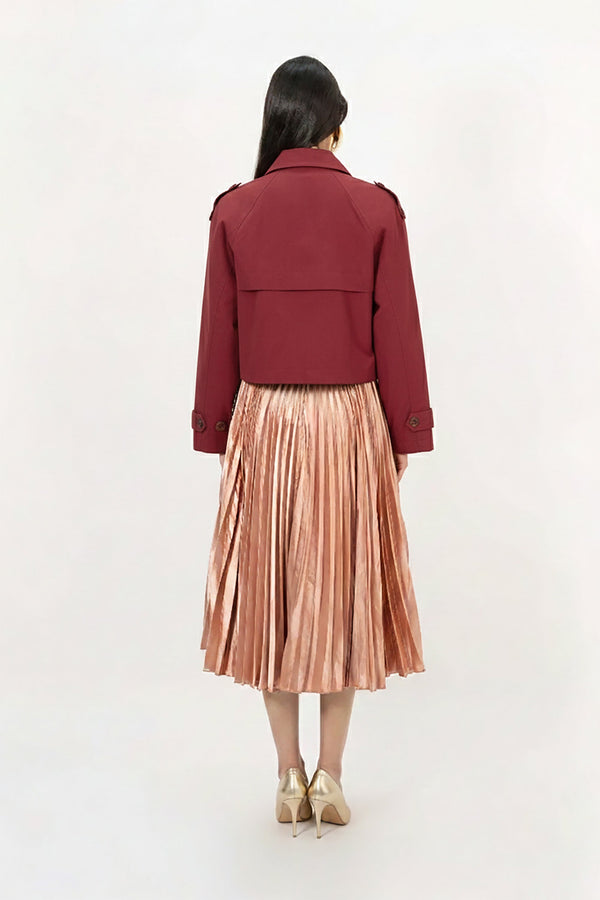 Sofía Cropped Trench Jacket - Reina Diaz