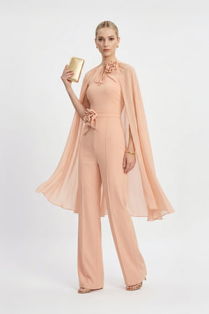 Sofía Ethereal Cape Jumpsuit - Reina Diaz