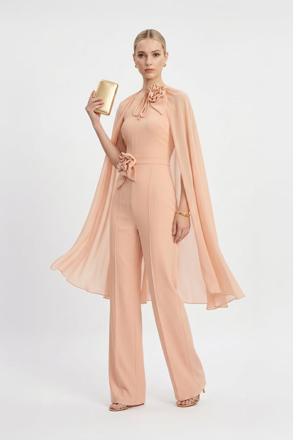 Sofía Ethereal Cape Jumpsuit - Reina Diaz