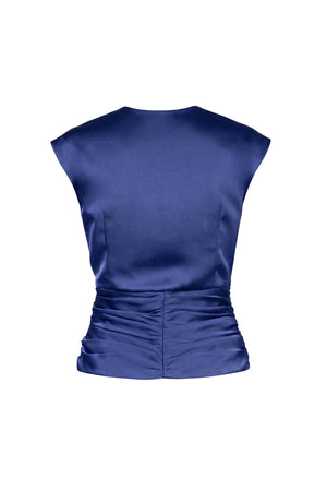 Sofia Ruched Zipper Keyhole Top 501553 MAR - Reina Diaz