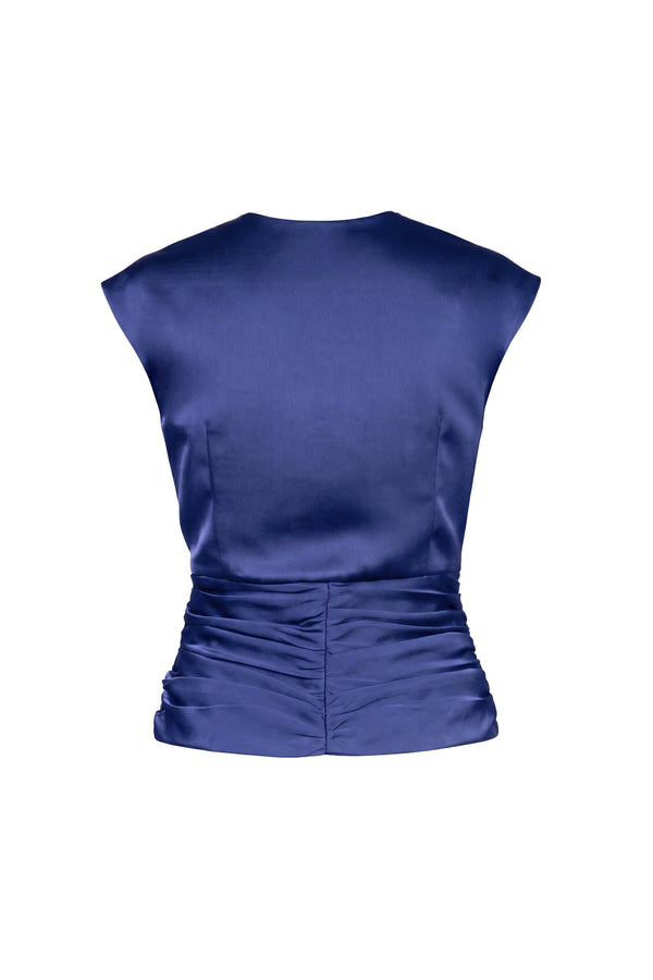 Sofia Ruched Zipper Keyhole Top 501553 MAR - Reina Diaz