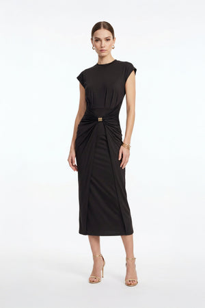 Tessa Drape Midi Vestido - Reina Diaz