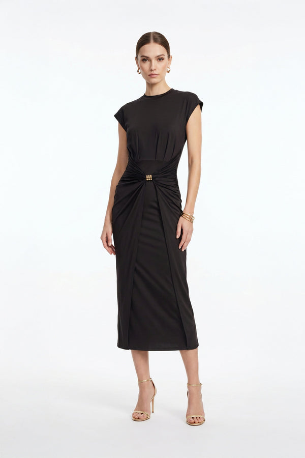 Tessa Drape Midi Vestido - Reina Diaz