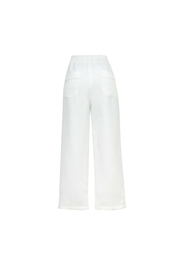 Valencia Wide - Leg Eyelet - Trim Pants - Reina Diaz