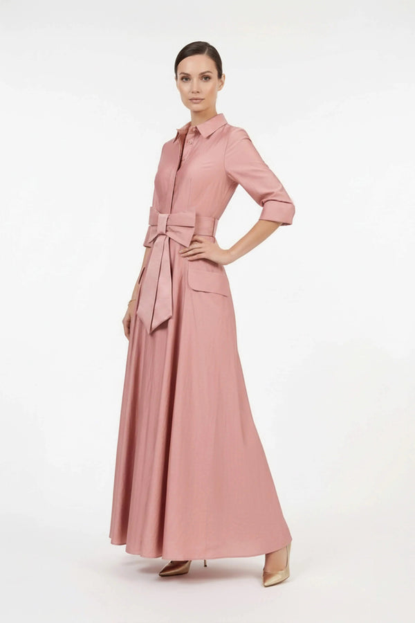 Valentina Maxi Bow Vestido - Reina Diaz
