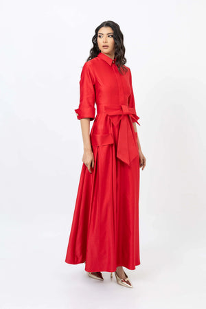 Valentina Maxi Bow Vestido - Reina Diaz