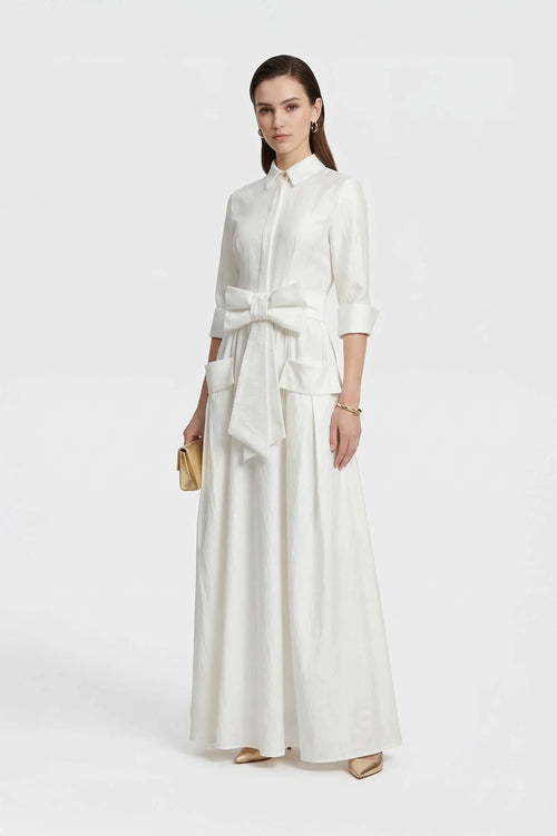 Valentina Maxi Bow Vestido - Reina Diaz