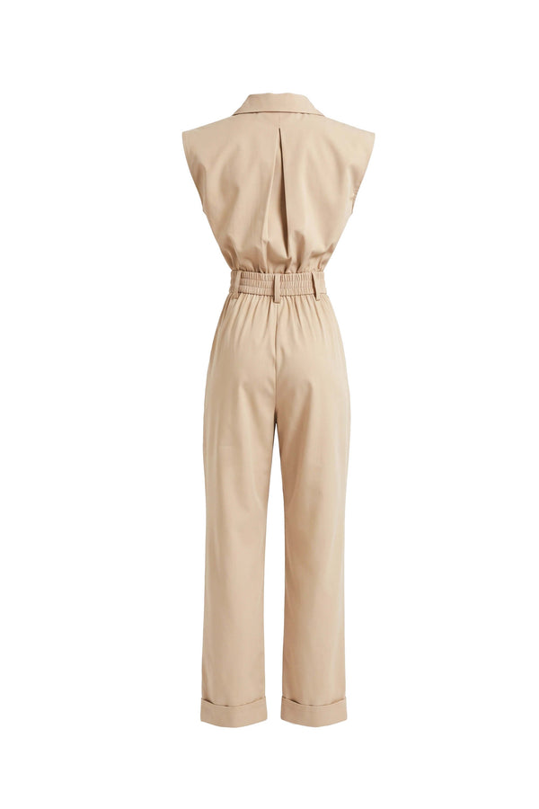 Valentina Zipper Utility Sleeveless Jumpsuit 760413 KAK - Reina Diaz