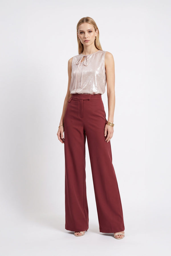 Valeria Asymmetric Halter Sleeveless Blusa 752866 - Reina Diaz