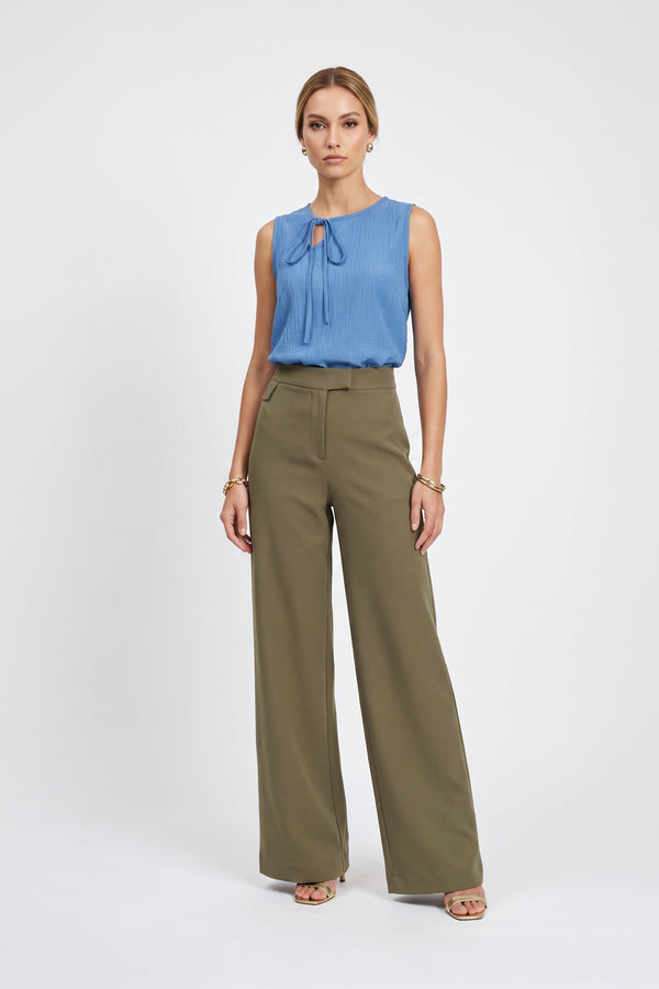 Valeria Asymmetric Halter Sleeveless Blusa 752866 - Reina Diaz