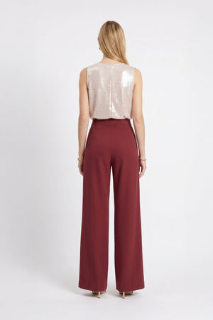 Valeria Asymmetric Halter Sleeveless Blusa 752866 - Reina Diaz