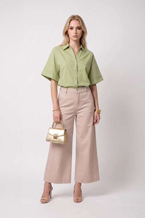 Valeria High-Waist Wide-Leg Pantalón 731147 ARE - Reina Diaz