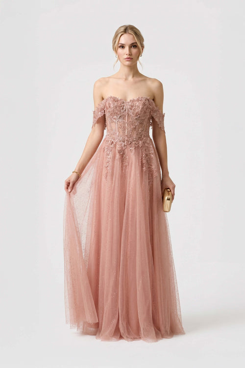 Valeria Off-Shoulder Sweetheart Vestido Fiesta - Reina Diaz