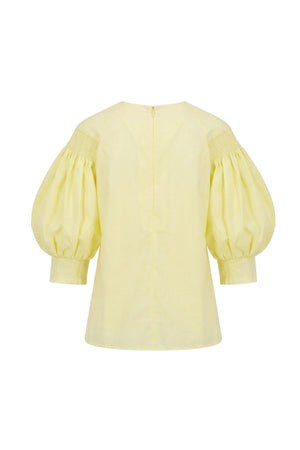 Valeria Puff Sleeve Keyhole Blusa 752981 AMA - Reina Diaz