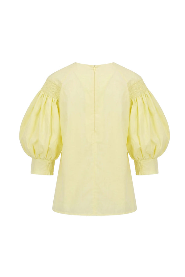 Valeria Puff Sleeve Keyhole Blusa 752981 AMA - Reina Diaz
