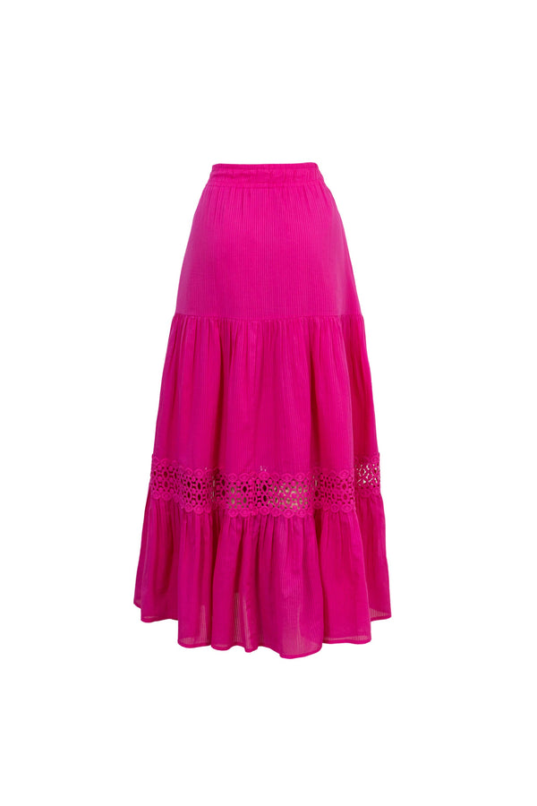 Valeria Tiered Maxi Falda - Reina Diaz