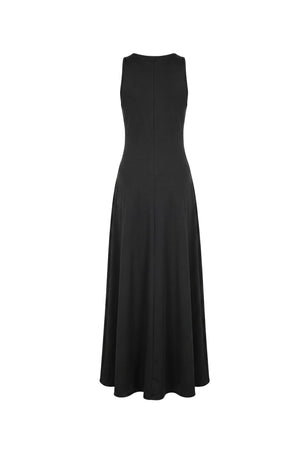 Valeria V-Neck Sleeveless Maxi Vestido 723205 NEG - Reina Diaz